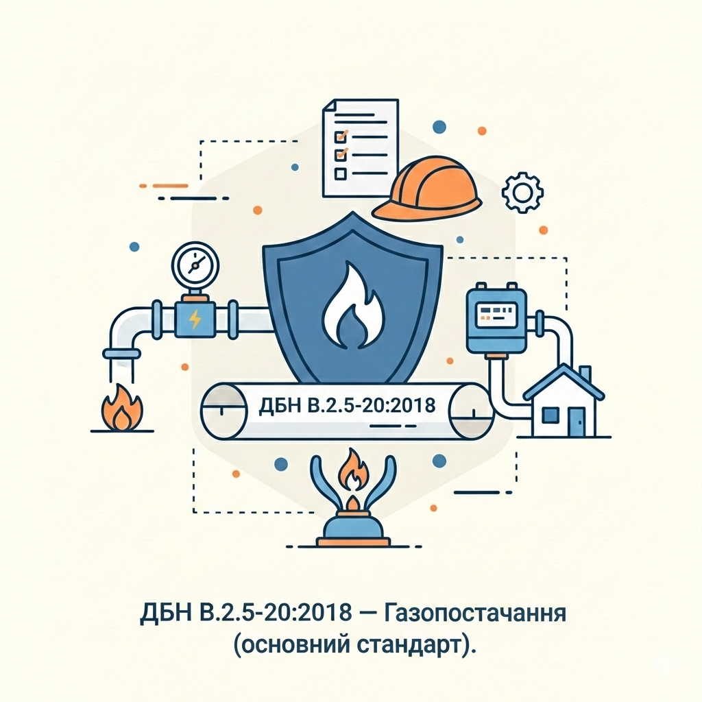 ДБН В.2.5-20:2018 — Газопостачання (основний стандарт).
